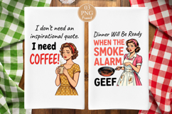 Sarcastic Housewife Kitchen Towel, Coffee Quotes PNG Product Image 3