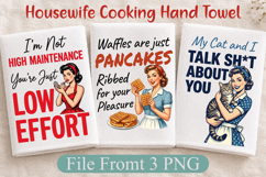 Retro Housewife Kitchen Towel Bundle, Sarcastic Women Quotes Product Image 10