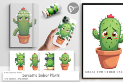 Digital Paper Sarcastic Houseplants Product Image 1