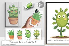 Digital Paper Sarcastic Houseplants Product Image 1
