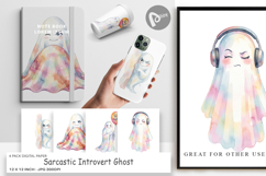 Sarcastic Introvert Ghost Digital Paper Product Image 1