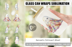 Sarcastic Introvert Ghost Glass Can Product Image 1