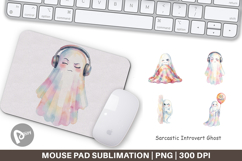 Sarcastic Introvert Ghost Mouse Pad Product Image 1