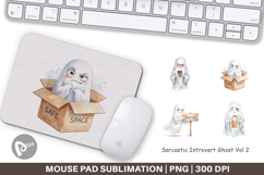 Sarcastic Introvert Ghost Mouse Pad Product Image 1
