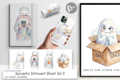 Sarcastic Introvert Ghost Digital Paper Product Image 1