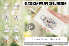 Sarcastic Introvert Ghost Glass Can Product Image 1