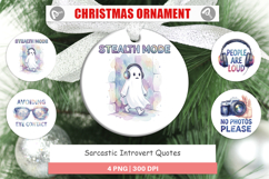 Sarcastic Introvert Quotes Ornament Product Image 1