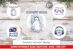 Sarcastic Introvert Quotes Wind Spinner Product Image 1