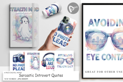 Sarcastic Introvert Quotes Digital Paper Product Image 1