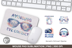 Sarcastic Introvert Quotes Mouse Pad Product Image 1