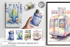 Sarcastic Introvert Quotes Digital Paper Product Image 1