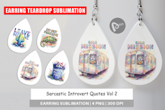 Sarcastic Introvert Quotes Earring Product Image 1