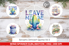 Sarcastic Introvert Quotes Wind Spinner Product Image 1