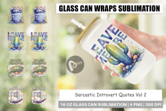 Sarcastic Introvert Quotes Glass Can Product Image 1