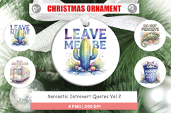 Sarcastic Introvert Quotes Ornament Product Image 1
