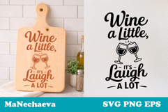 Funny Kitchen Quote SVG | Wine Humor Kitchen Sign Product Image 1
