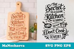 Funny Kitchen Quote SVG | Don’t Cook Ever Kitchen Sign Product Image 1