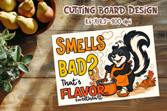 Skunk Kitchen Quote PNG | Smells Bad Flavor Cutting Board Product Image 1