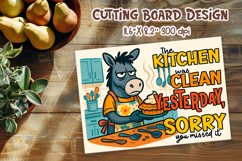 Sarcastic Donkey Kitchen QuoteClean Yesterday Cutting Board Product Image 1