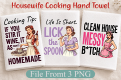 Sarcastic Kitchen Quotes , Funny Retro Housewife PNG, Product Image 1