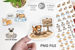 Sarcastic Lazy Summer Dog Sticker Product Image 1
