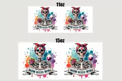 Sarcastic Mama Mug  Mug Wrap For 11 oz and 15 oz, 3d Mug, Halloween Png