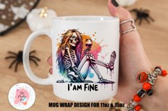 Sarcastic Mama Mug  Mug Wrap For 11 oz and 15 oz, 3d Mug, I am Fine Mama Png