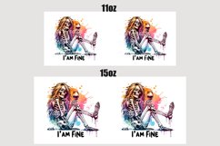 Sarcastic Mama Mug  Mug Wrap For 11 oz and 15 oz, 3d Mug, I am Fine Mama Png