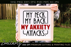 Sarcastic Mental Health SVG Funny Anxiety T-shirt Mug Design Product Image 5