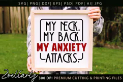 Sarcastic Mental Health SVG Funny Anxiety T-shirt Mug Design Product Image 5
