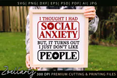 Sarcastic Mental Health SVG Funny Anxiety T-shirt Mug Design Product Image 7