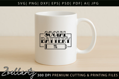 Sarcastic Mental Health SVG Funny Anxiety T-shirt Mug Design Product Image 3