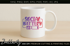 Funny Mental Health SVG Sarcastic Anxiety T-shirt Mug Design Product Image 6