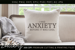 Funny Mental Health SVG Sarcastic Anxiety T-shirt Mug Design Product Image 4