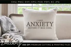 Funny Mental Health SVG Sarcastic Anxiety T-shirt Mug Design Product Image 4