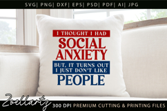 Sarcastic Mental Health SVG Funny Anxiety T-shirt Mug Design Product Image 3