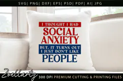 Sarcastic Mental Health SVG Funny Anxiety T-shirt Mug Design Product Image 3