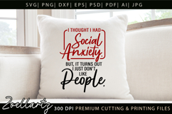 Sarcastic Mental Health SVG Funny Anxiety T-shirt Mug Design Product Image 5