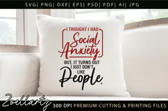 Sarcastic Mental Health SVG Funny Anxiety T-shirt Mug Design Product Image 5