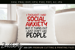 Sarcastic Mental Health SVG Funny Anxiety T-shirt Mug Design Product Image 2