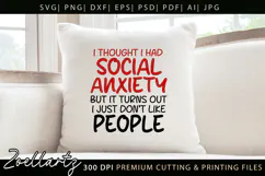 Sarcastic Mental Health SVG Funny Anxiety T-shirt Mug Design Product Image 2