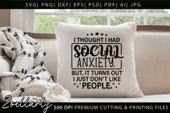 Sarcastic Mental Health SVG Funny Anxiety T-shirt Mug Design Product Image 6