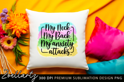 Sarcastic Mental Health Sublimation Design Funny Anxiety PNG Product Image 5