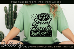 Sarcastic Mental Health SVG Funny Anxiety T-shirt Mug Design Product Image 7