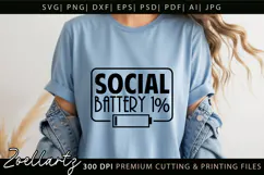 Funny Mental Health SVG Sarcastic Anxiety T-shirt Mug Design Product Image 3