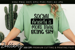Mental Health Awareness SVG Funny Sarcastic Anxiety T-shirt Product Image 3