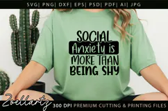 Mental Health Awareness SVG Funny Sarcastic Anxiety T-shirt Product Image 3