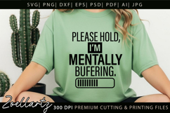 Mental Health Awareness SVG Funny Sarcastic Anxiety T-shirt Product Image 6