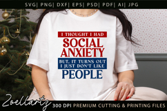 Sarcastic Mental Health SVG Funny Anxiety T-shirt Mug Design Product Image 1