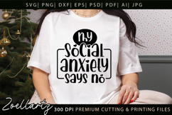 Funny Mental Health SVG Sarcastic Anxiety T-shirt Mug Design Product Image 1